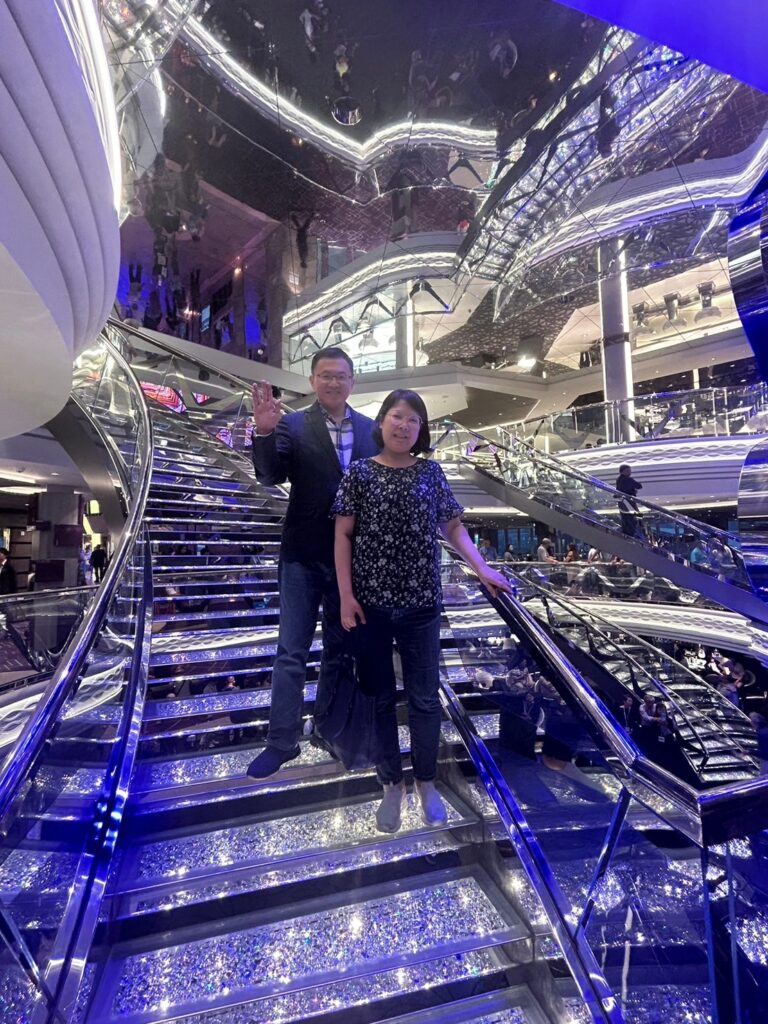 A photo of me and Li-Xiu on the crystal staircase.