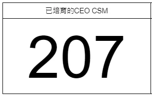 I successfully trained 207 CEOs to become CSMs within one year.