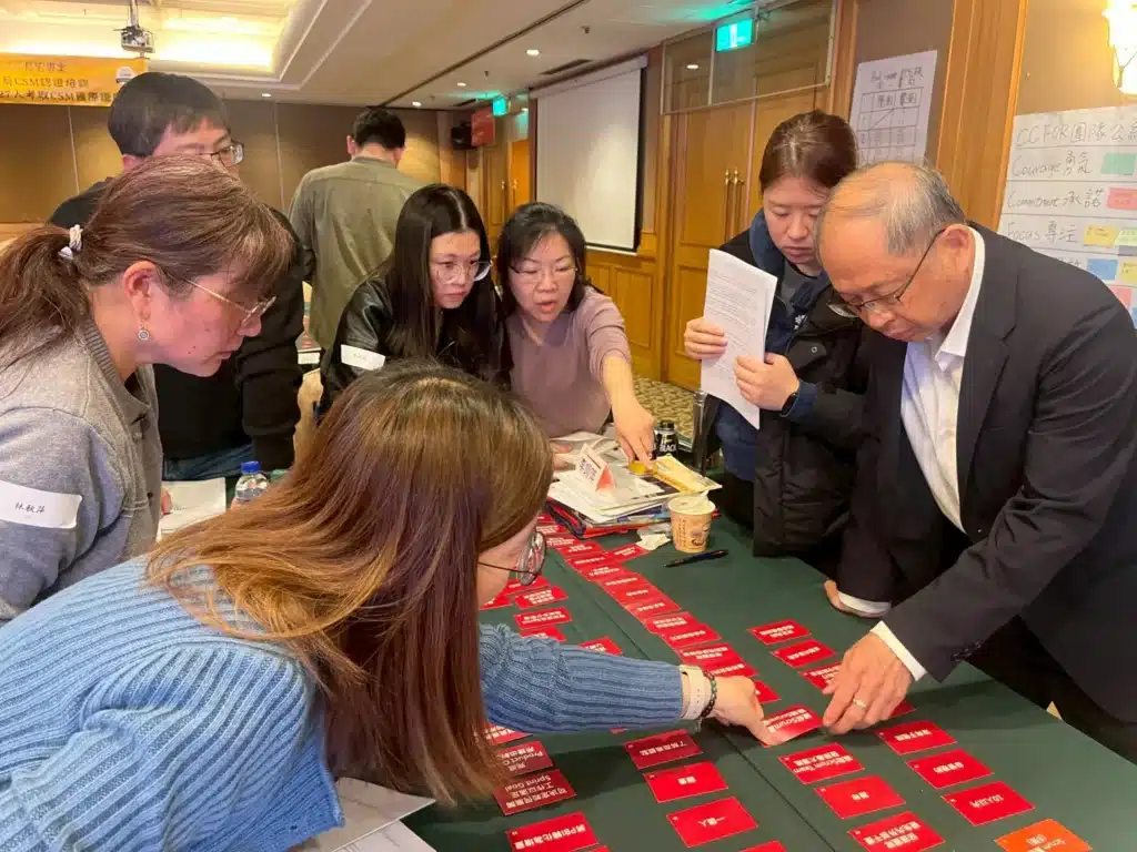Figure 6. Vice President Wu O-Tsai joins a team to participate in the CSM learning session.